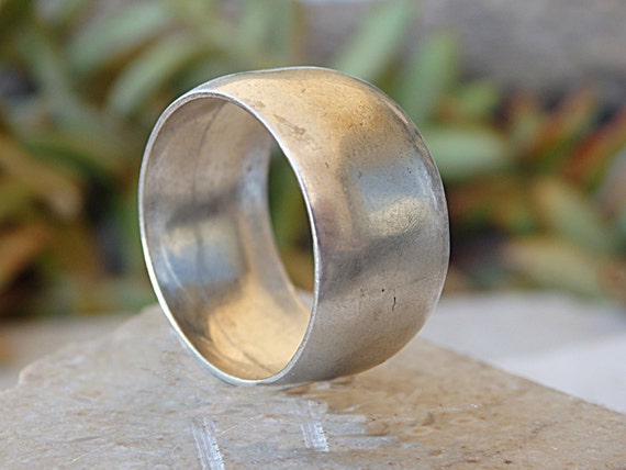 Silver Wedding Band Mens Wedding Ring rustic Silver Ring sterling