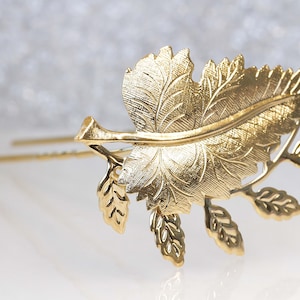 LEAVES HAIR FORK, Hair Pins, Evening Hair Jewelry, Hair Stick, Bridesmaid , Bridal Hair Sticks,Gift For Woman,Hair Ornament, Leaf Hair Prong