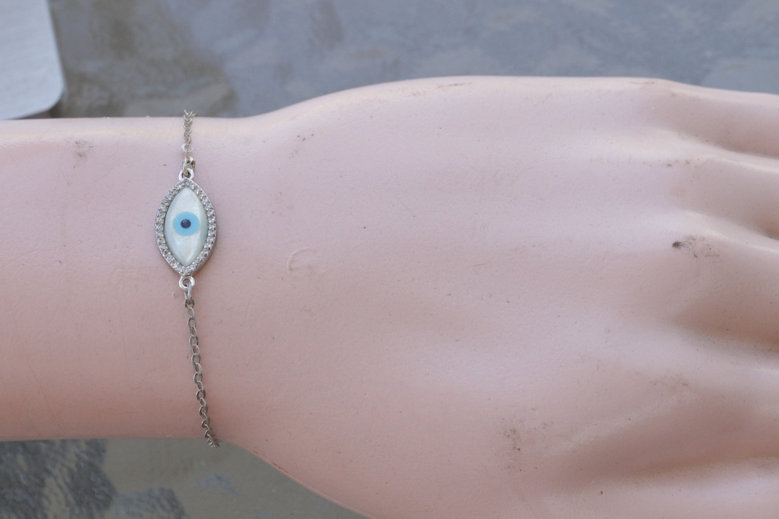 BLUE EYE BRACELET Eye Protection Silver Sterling Bracelet Etsy