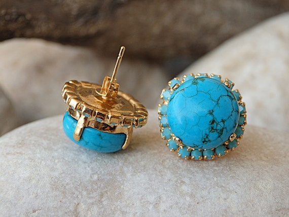 Turquoise Earrings by Peyote Bird - The Crosby Collection Store