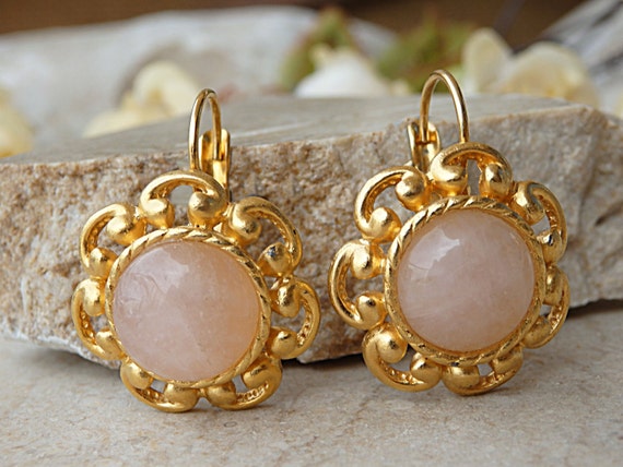 Etsy rose shop quartz earrings