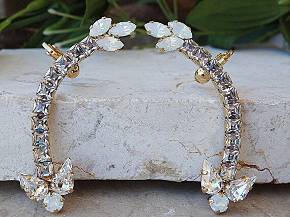 Yheakne Boho Orecchini Di Cristallo Dell'orecchio Di