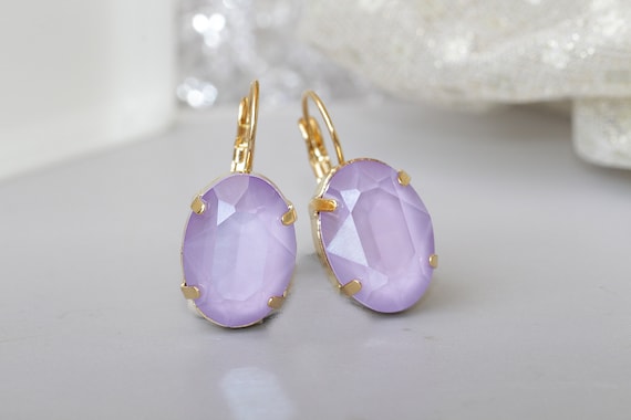 Pastel purple earrings deals