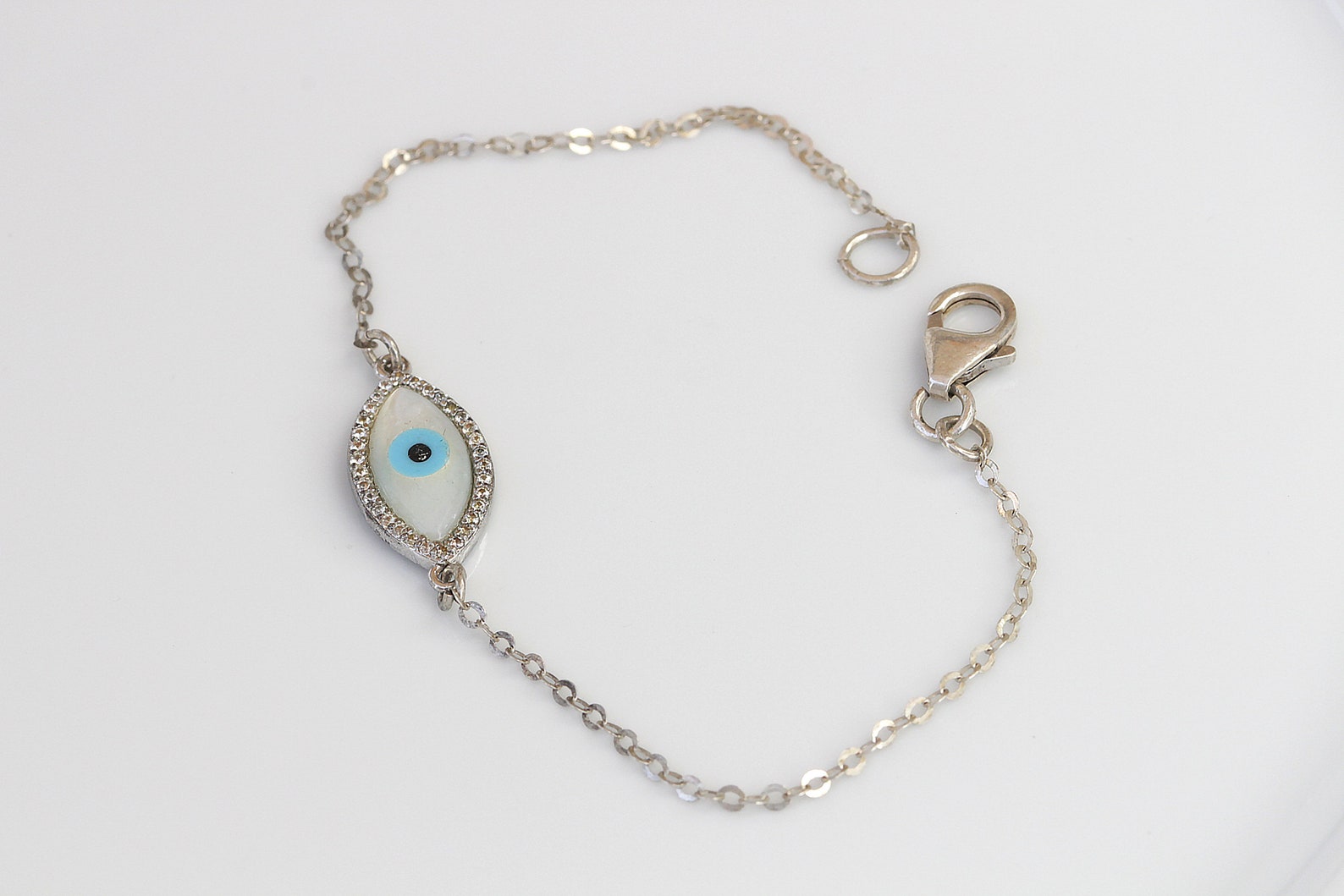 BLUE EYE BRACELET Eye Protection Silver Sterling Bracelet - Etsy