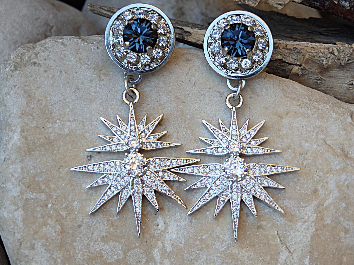 Iridescent Sparkle Star Earrings