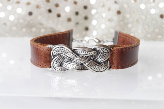 Buy MEN LEATHER BRACELET Unisex Infinity Bracelets leather
