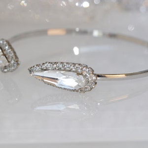 CRYSTAL BRACELET, Wedding Bracelet, Bridal  Cuff, Bridal Crystal Bracelets, Bridal Accessories, Art Deco Cuff, Brides Jewelry,Woman