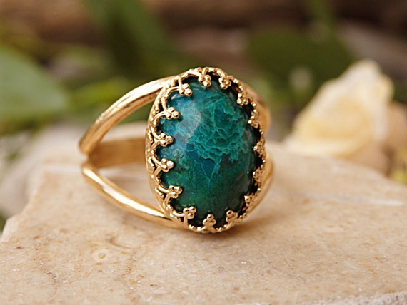 Green Stone Ring – ISOVI Silver