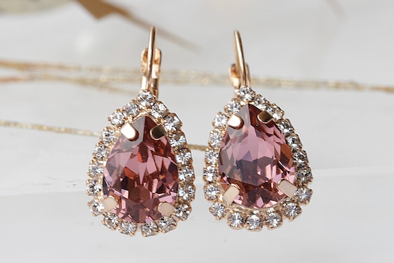 Blush drop earrings deals