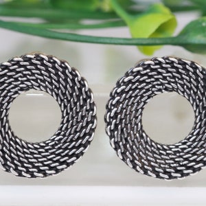 SILVER HOOP EARRINGS, Minimalist Earrings, Textured Earrings, Small Studs, For Brides, Sister Gift, Set Of 5,6,7,8,9 Earrings For Bridesmaid
