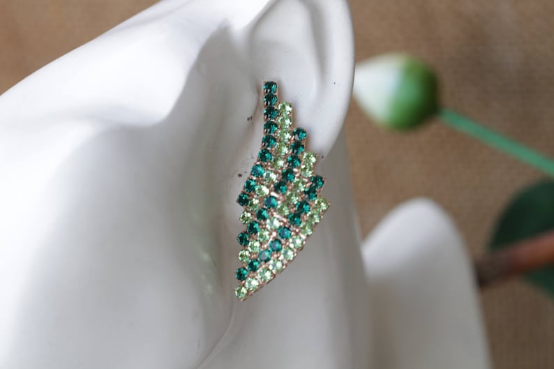 CLEAR EAR CLIMBERS Earrings Clip on Earrings Wing Shaped Etsy