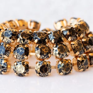 BRONZE BRACELET, Gold Brown Bracelet, Tiger Bracelet, Chunky Bracelet, Jewelry For Evening Dress, Tennis Statement Bracelet, Formal Bracelet