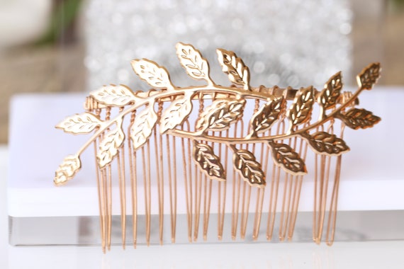 rose gold bridesmaid hair accessories