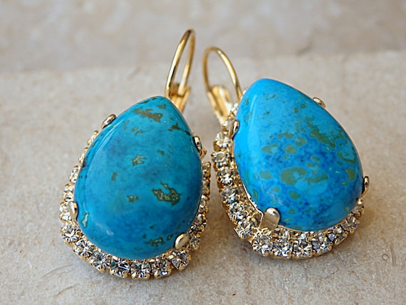 Amazon.com: DOLIOX Genuine Turquoise Earrings for women Dangling Long 925  Sterling Silver Dainty Jewelry Birthday Gift for Her Wife Mother Sister:  Clothing, Shoes & Jewelry