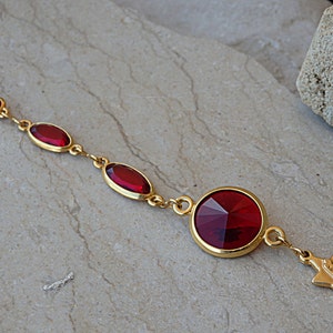 Davidstern Anhänger Halskette. Jüdischer Schmuck. Roter langer Anhänger. Karte von Israel Halskette. Heiliges Land Halskette, Judaismus Schmuck.