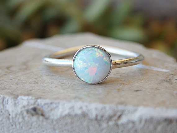 Flinder White Opal Ring — Palenque Jewellery