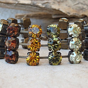 Antique style bracelet, Vintage Brass  bracelet. Colorful bracelet, Brown yellow citrine olive green mint bracelet, evening Chunky bracelet