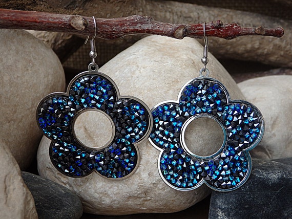 Blue sale rock earrings