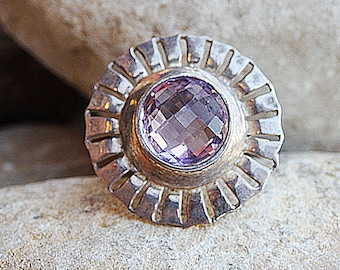 Handmade Sterling Silver Amethyst Ring, February Birthstone