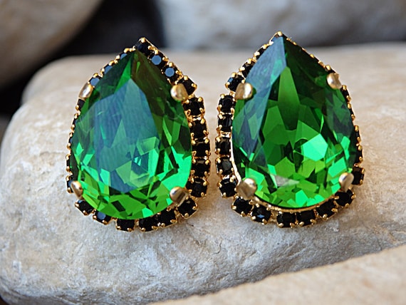 Buy Fashion Jeweliery | Golden Bottle Green Kundan Polki Work Earrings |  EST-PJER42 | Cilory.com