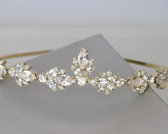 BRIDAL CRYSTALS TIARA, Rhinestones Bridal Headband,  hair accessories For Brides, Wedding Hair Piece, Bridal Headband, Hairband