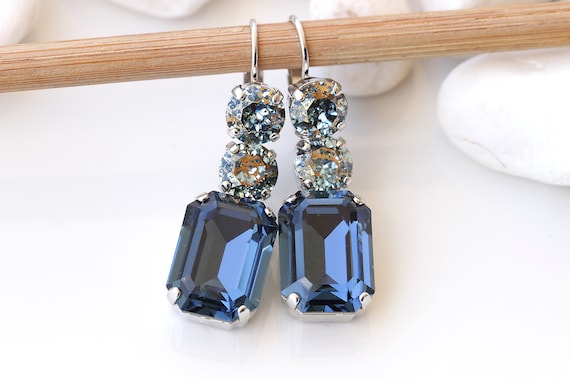 Boucles D'oreilles Cristal Rouge & Blanc Sur Métal Doré - Sans Nickel - Neuves Avec étiquettes