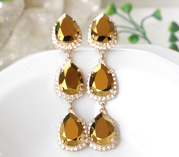 Bronze earrings sales wedding