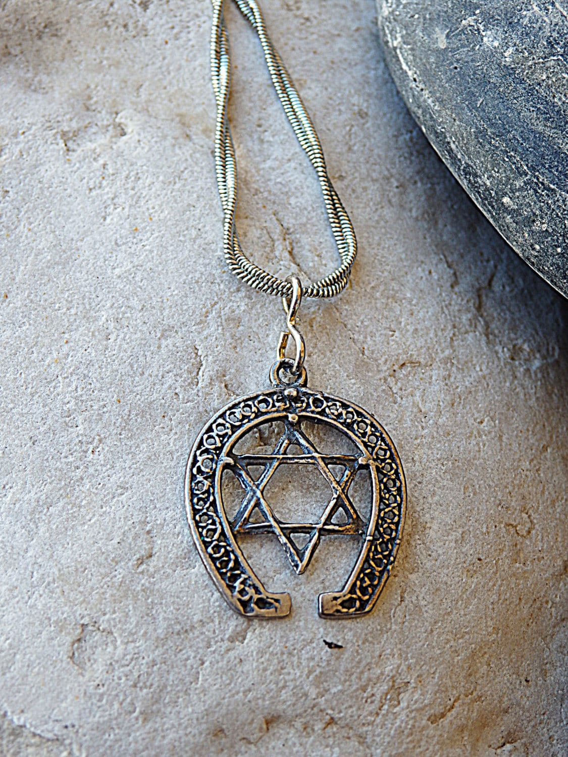 Star Of David Necklace & Earrings Set - Zinc Alloy, Hypoallergenic, Jewish Jewelry For Women - View #8
