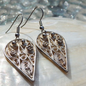Silver Filigree Earrings Long Silver Earrings . Jewelry Bohemian .Jewelry Sterling Silver. Filigree  Jewelry. Filigree earrings.Dangle .