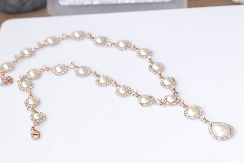 Simple White Or Ivory Pearls Necklace Cute Circle Round Pearl Necklaces With Gol