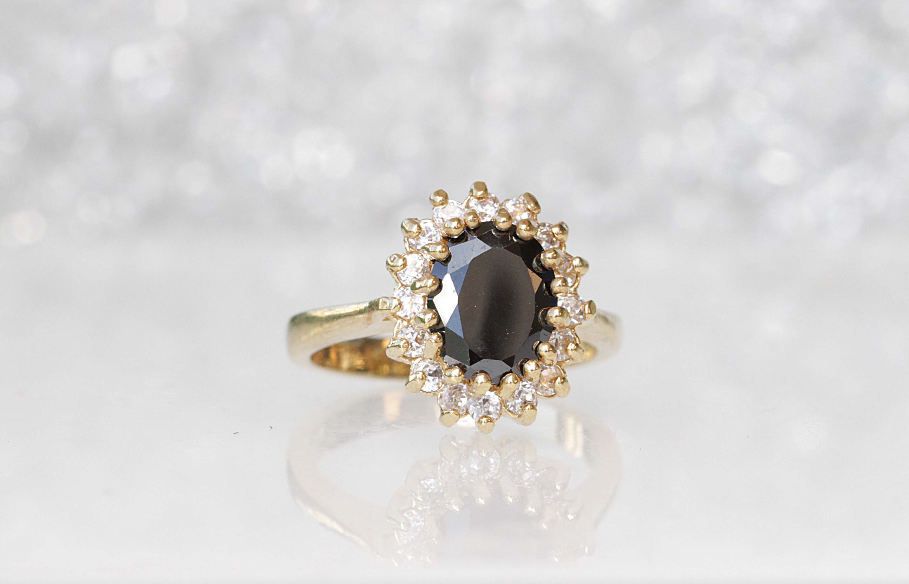 Hematite engagement ring deals