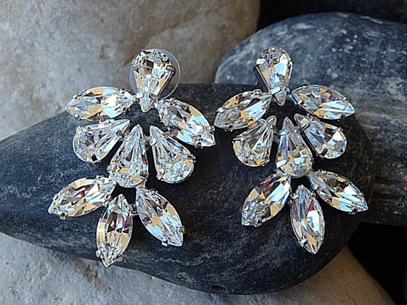 Big stud earrings for wedding sale
