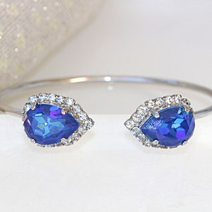Kobaltblaues ARMBAND, Armband, Etwas Blaues, royalblaues Brautarmband, Brautarmband, Armreif Brautschmuck