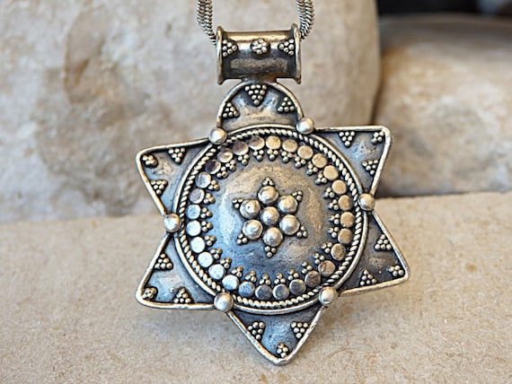 David Necklace. Filigree Jewish 