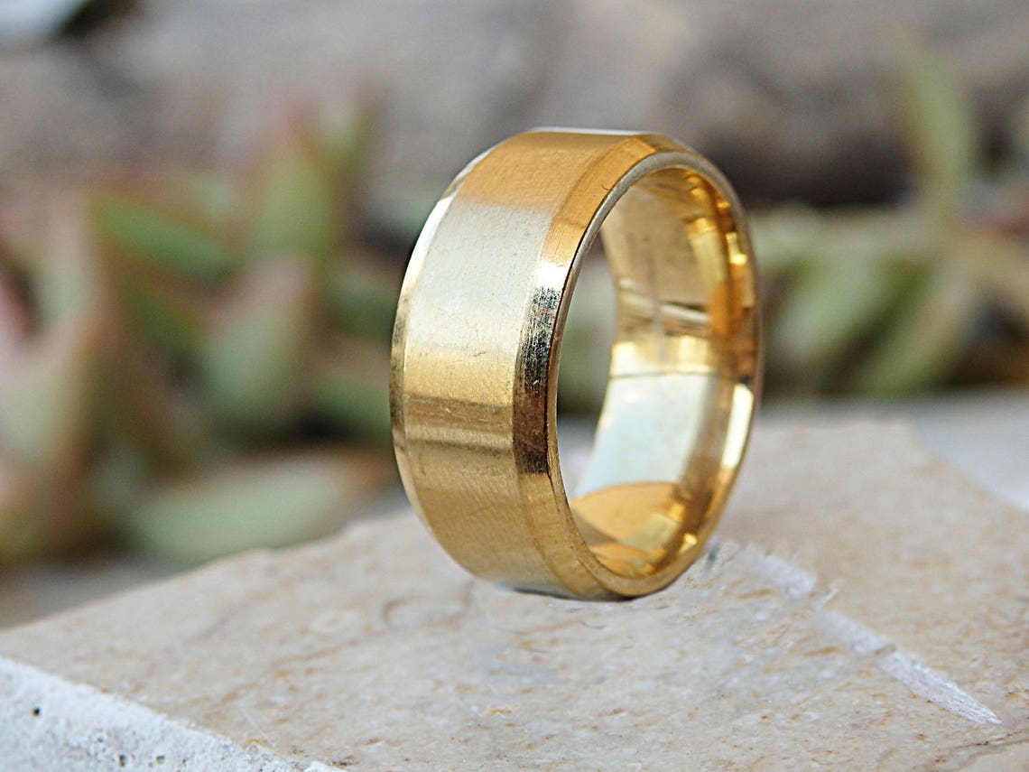 Custom Men's Titanium Men's Matt Polished Ring Simple