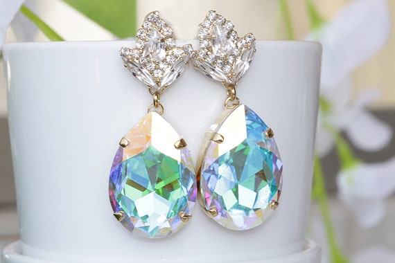 Ab crystal earrings deals