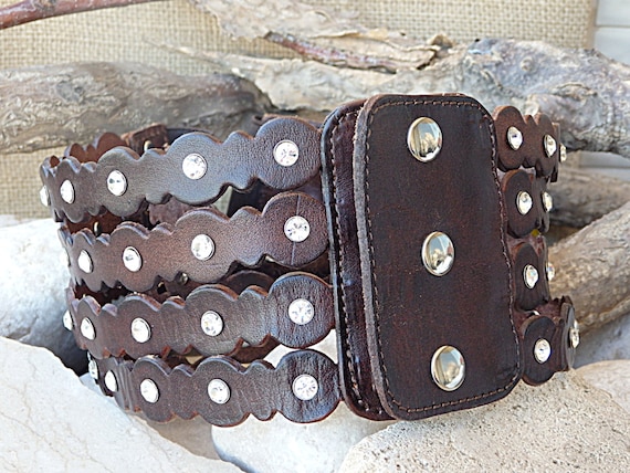 Rivet & Coin Leather Belt