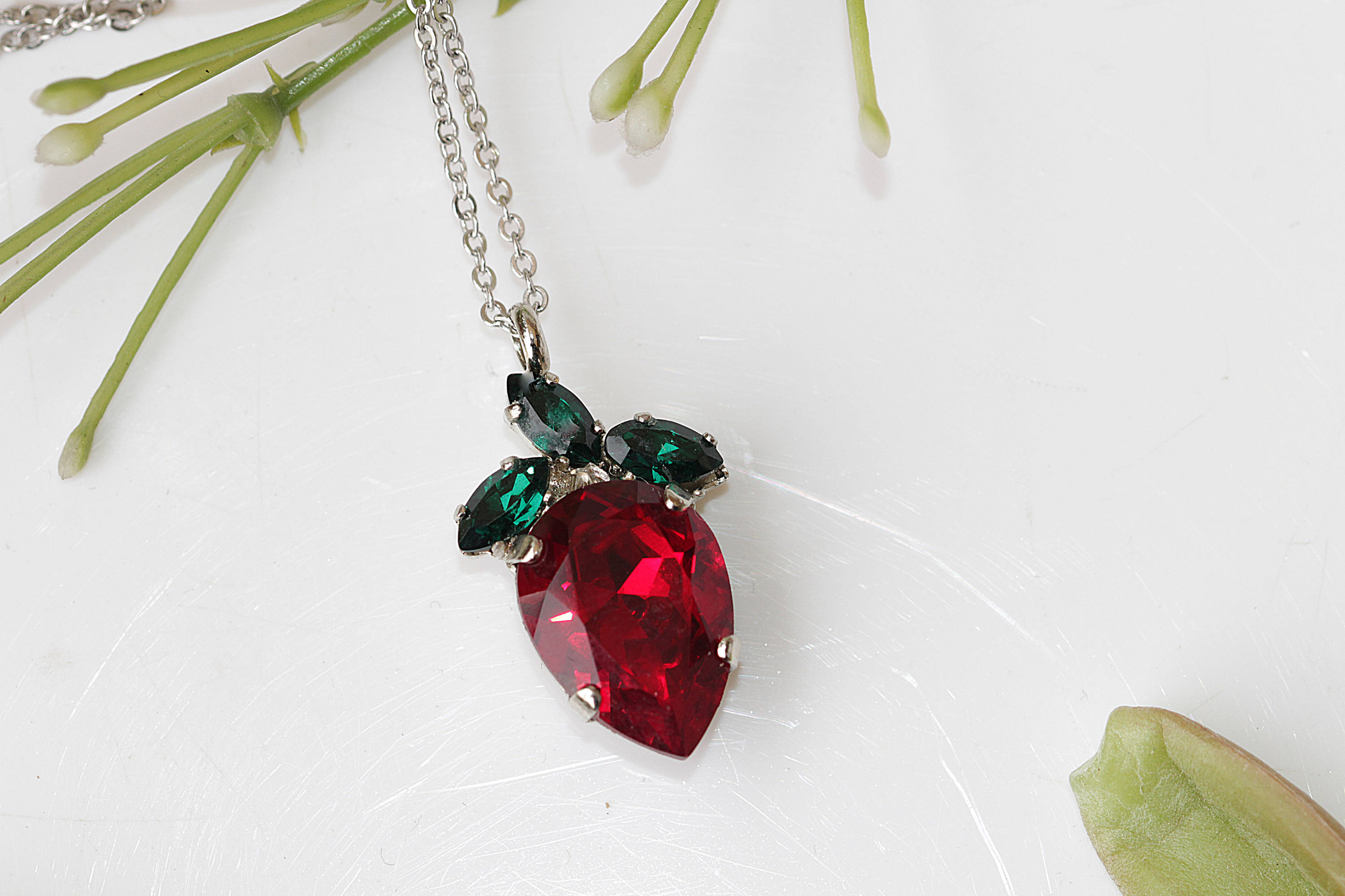 Raw Garnet Necklace – Sea Ox