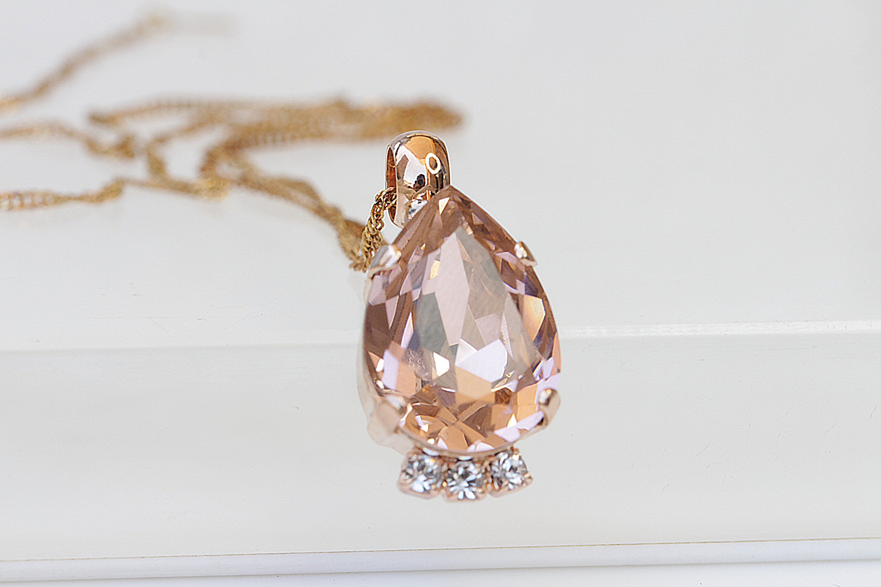 Morganite jewelry set deals