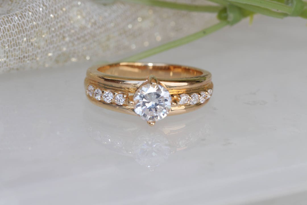 Gold Filled Eternity Ring: Cubic Zirconia Promise Ring - Etsy