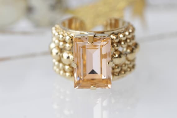 bague swarovski cristal rectangulaire bague swarovski cristal rectangulaire