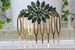 EMERALD GREEN HAIR Comb, Bridal Hair Comb, Rhinestone Hair Comb, Crystal , Leaf Hair Comb,Wedding Hair Accessories, Leaves Combs 