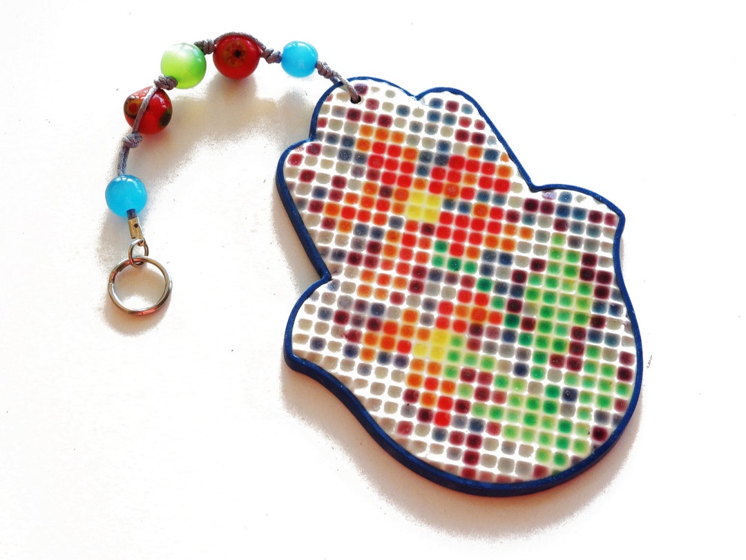 Hamsa Wall Decor. Colorful Hamsa Wall Hanging. Hamsa Gift Etsy UK