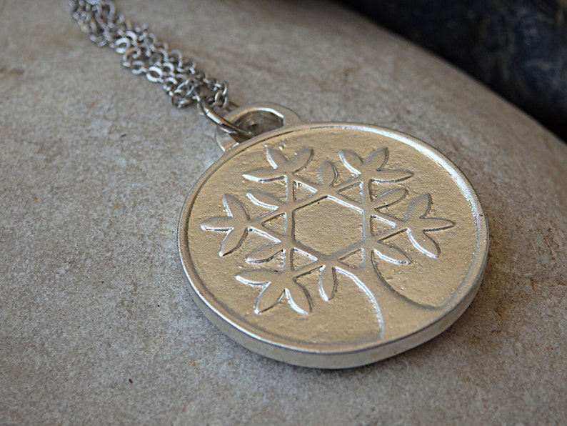 Tree-of-Life Necklace Silver Gold Family Tree Charm Star of David Tree-of-Life Coin Necklace Arbol de la Vida Tree-of-Life Pendant