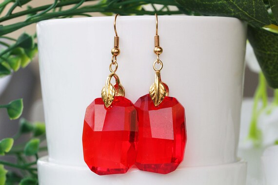 Red color cheap earrings online