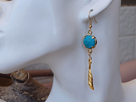 Turquoise 4 Stone Genuine Post Drop Earrings – Country Lace Boutique