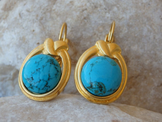 Genuine turquoise best sale earrings
