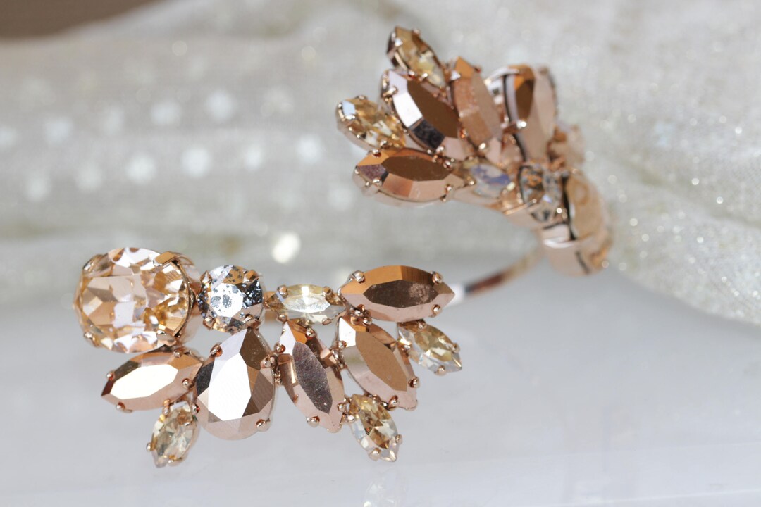 ROSE GOLD BRACELET, Cuff Bracelet, Unique Bracelet,wedding Arm Cuff
