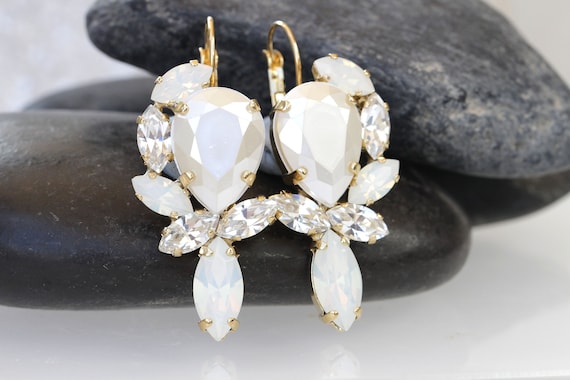 Opal bridal earrings sale
