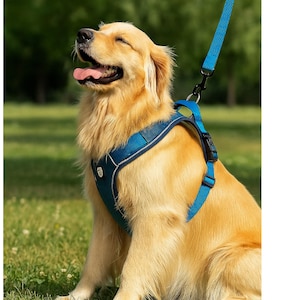 Pettorina per cani imbottita e morbida anti-tiro: regolabile, riflettente, in nylon resistente